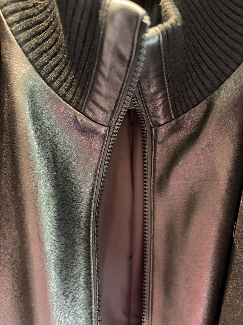 Danier Black Wool and Leather Hooded Trench with Fur Trim - Picture 9 of 11